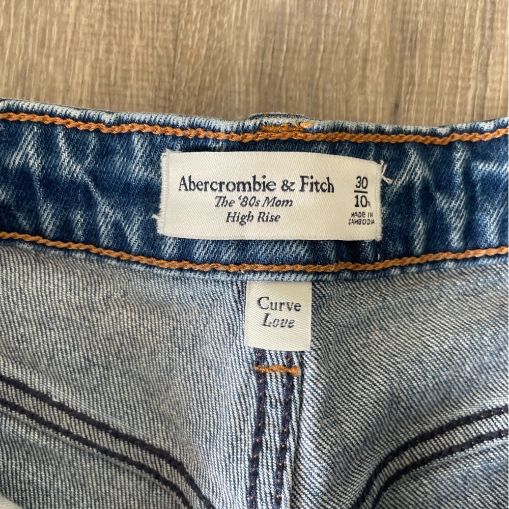 Abercrombie & Fitch High-Rise Blue Denim Jeans - Picture 3 of 4